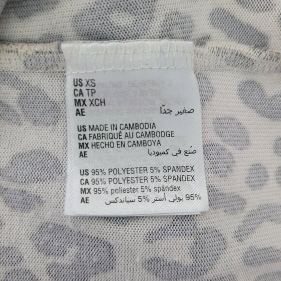 Jenni Intimates Leopard Print Knit Hoodie Womens Size XS Lightweight Soft Cozy - Picture 7 of 8